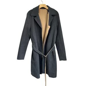 Theory Penley Wool Cashmere Belted Coat Double Face Minimalist Jacket S